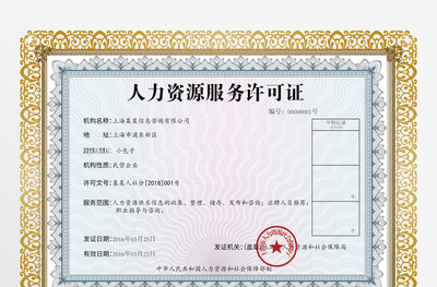 人力資源服務許可證 專業機構合規運營的必備憑證